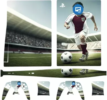 Stickere Decor Perete jucător de fotbal față - TenStickers