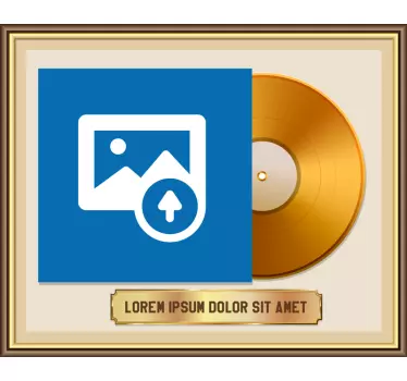 Autocolante de perete discul de aur personalizat Disc de aur pers - TenStickers