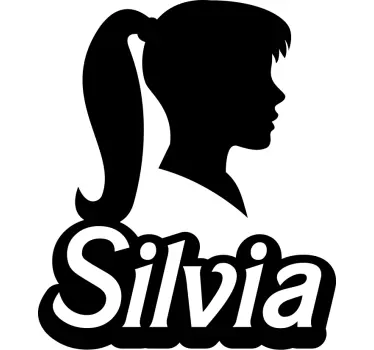 Autocolante cu pătură siluetă cu numeSiluetă cu nume - TenStickers