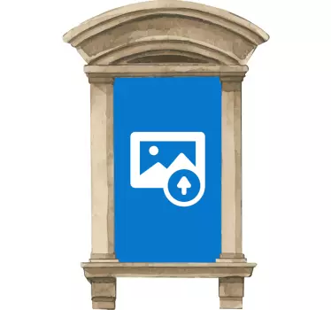 Autocolante 3d finisaj clasic cu acuarelă ferestre - TenStickers