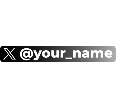 Autocolante magazin semne frontale iconiță personalizată X Twitte - TenStickers