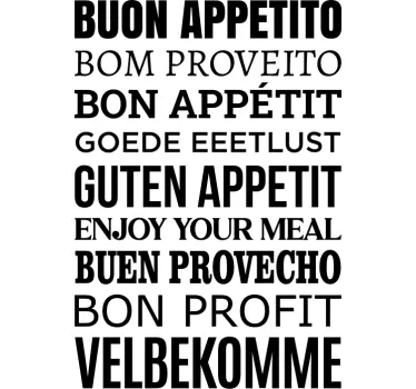 Autocolante de perete serviți-vă masa cu plăcere. - TenStickers