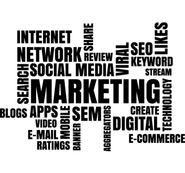Autocolante post-it marketingul digital este o strategie de promo - TenStickers