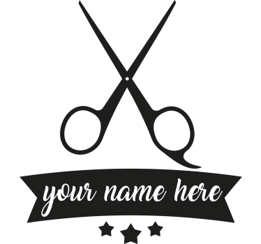 Autocolante magazin semne frontale salon de coafură personalizată - TenStickers