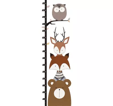 Pădure animale diapozitiv diagrama de înălțime - TenStickers