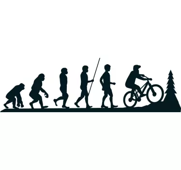 Adolescenti autocolante perete cameră evoluție mountain bike - TenStickers