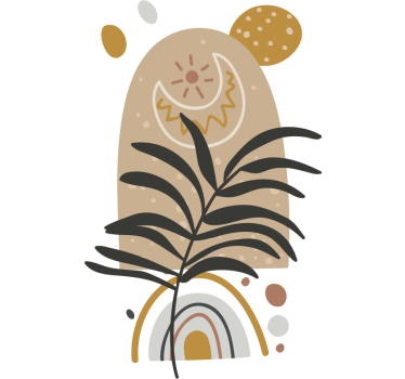 Plante autocolante plantă în stil boho - TenStickers