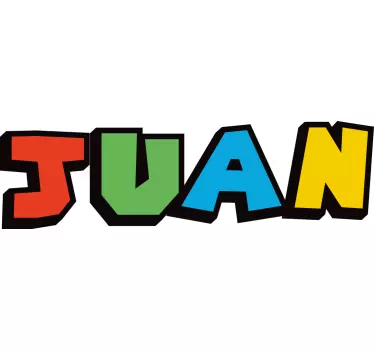 Autocolante cu pătură nume amuzant colorat - TenStickers