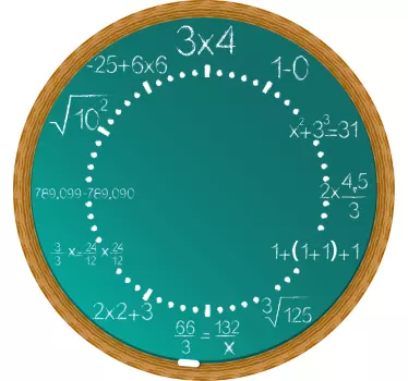 Autocolante de ceas probleme de matematică - TenStickers