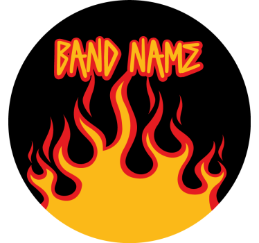 Autocolante cu pătură flames bass tobe - TenStickers