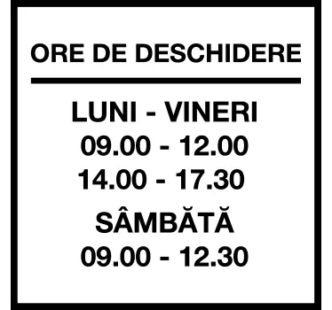 Autocolant personalizat pentru orar  - TenStickers