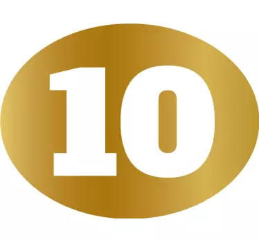 Autocolant pentru auto numere de aur - TenStickers