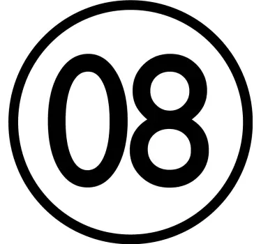 Autocolant pentru auto număr rotunjit - TenStickers