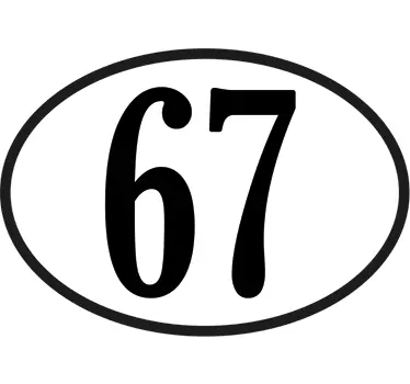 Personalizat număr de autocolant - TenStickers
