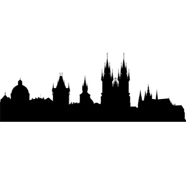 Autocolant decorativ skyline prague - TenStickers