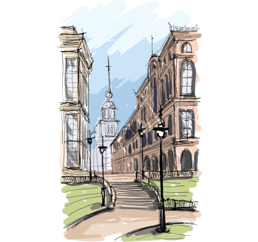 Acuarelă autocolant de artă de perete - TenStickers