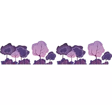 Adeziv violet pădure adeziv arbore decal - TenStickers