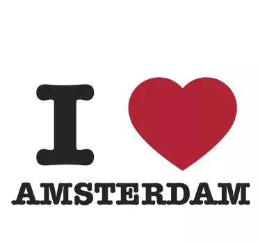 Ador autocolantul de perete din amsterdam - TenStickers