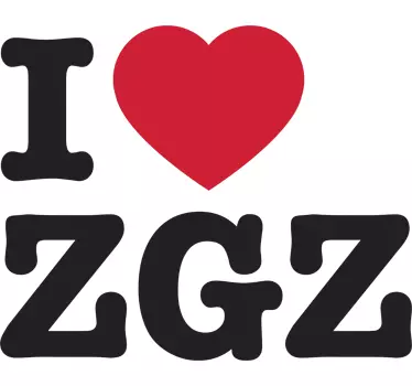 Ador decalajul peretelui zaragoza - TenStickers