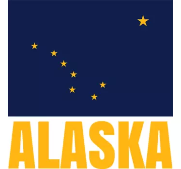 Alaska steag decal - TenStickers