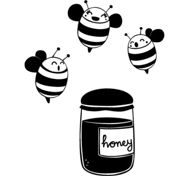 Albine cu borcan de miere - TenStickers