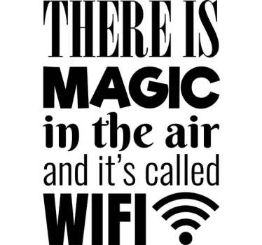 Etichete animale magie în aer numită wifi - TenStickers