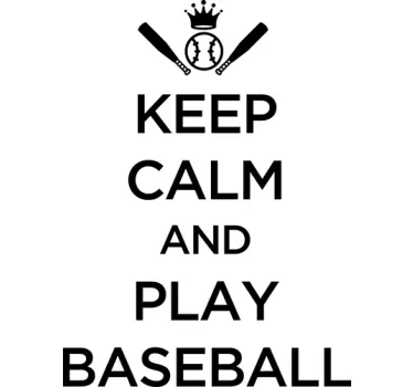 Etichete animale păstrează-ți calmul și joacă baseball - TenStickers