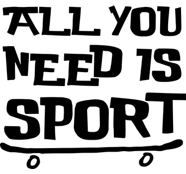 Etichete animale tot ce ai nevoie este sportul - TenStickers