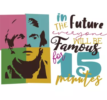 Andy warhol faima citat autocolant - TenStickers