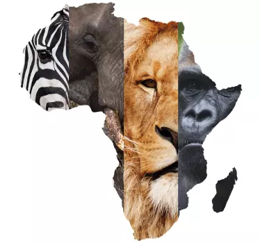 Animale africane autocolant pe perete - TenStickers