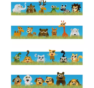Animale de safari unite autocolant de perete - TenStickers