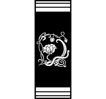 Artă flori de dus ecran decal - TenStickers