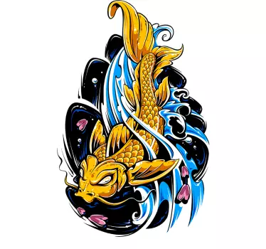 Aur koi perete animal decal - TenStickers