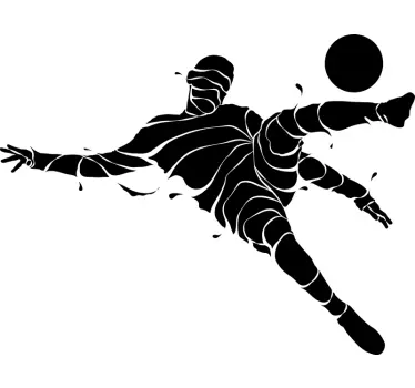 Autocolant abstract de fotbal jucător de fotbal - TenStickers