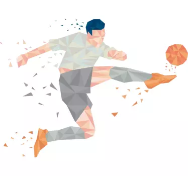 Autocolant abstract de fotbal profesionist de fotbal - TenStickers