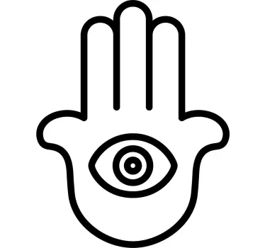 Autocolant autoturism simbol hamsa - TenStickers