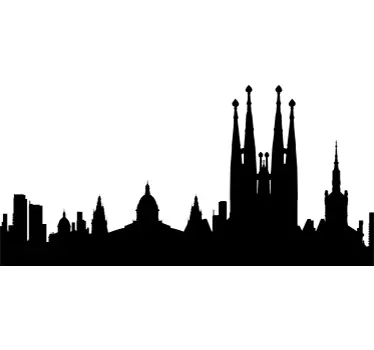 Autocolant barcelona skyline - TenStickers