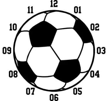 Autocolant cu ceas de fotbal - TenStickers