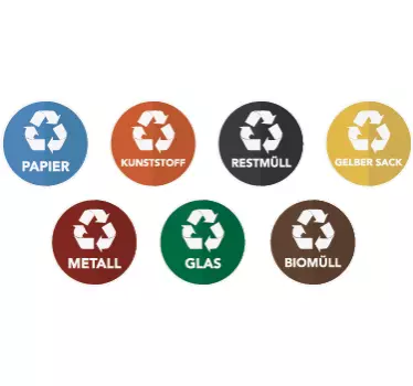 Autocolant cu semn de separare a deșeurilor - TenStickers