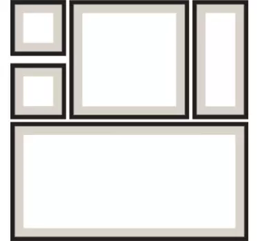 Autocolant de compoziție cadru decorativ - TenStickers