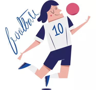 Autocolant de fotbal acțiune jucător de fotbal - TenStickers