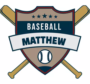 Autocolant de fotbal emblemă a scutului de baseball - TenStickers