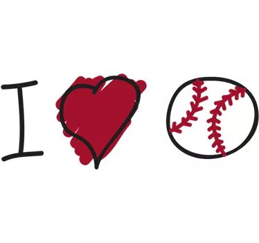 Autocolant de fotbal îmi place baseballul - TenStickers