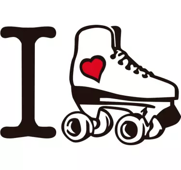Autocolant de fotbal iubesc patinajul pe role - TenStickers