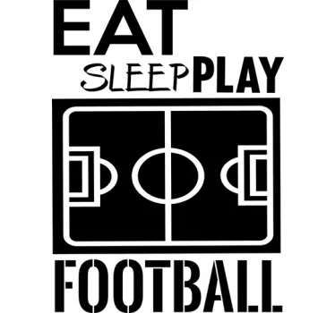 Autocolant de fotbal mănâncă dormi joacă fotbal - TenStickers