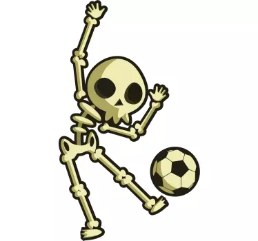 Autocolant de fotbal schelet jucând fotbal - TenStickers