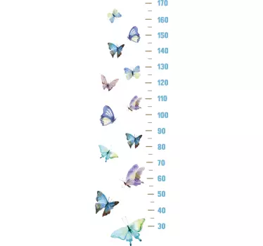 Autocolant de înălțime de fluturi colorate - TenStickers