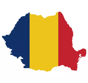 Autocolant pentru locația steagului românesc - TenStickers