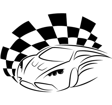 Autocolant de masini de curse - TenStickers