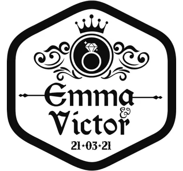 Autocolant de nunta personalizat - TenStickers
